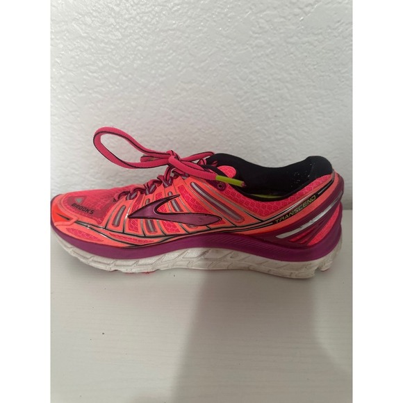 Brooks Transcend Running Shoes Women's Athletic Sneakers Hot Pink Comfort - Picture 8 of 9